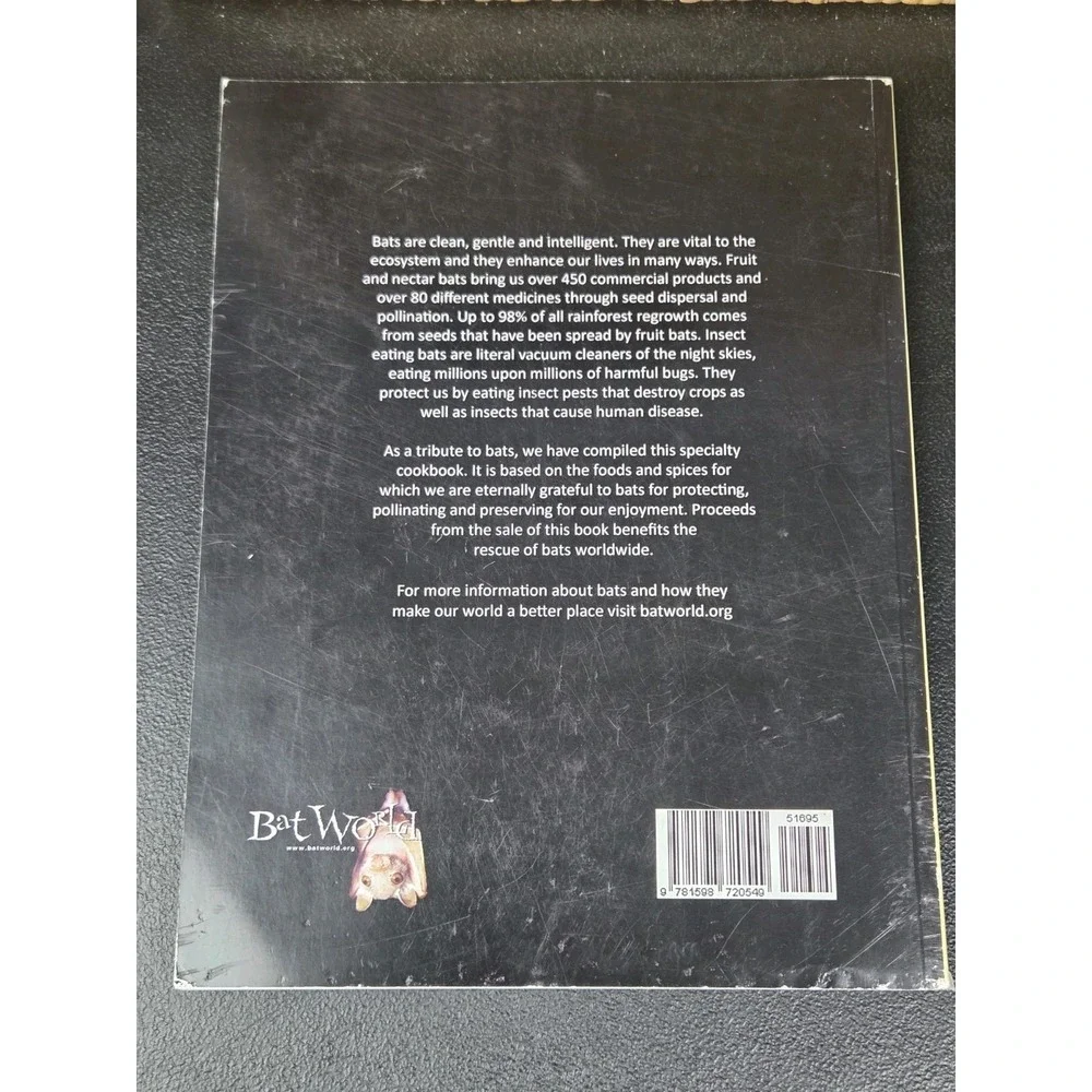 Bats in the Pantry Bat World Sanctuary Cookbook Plant Based Weatherford, Texas